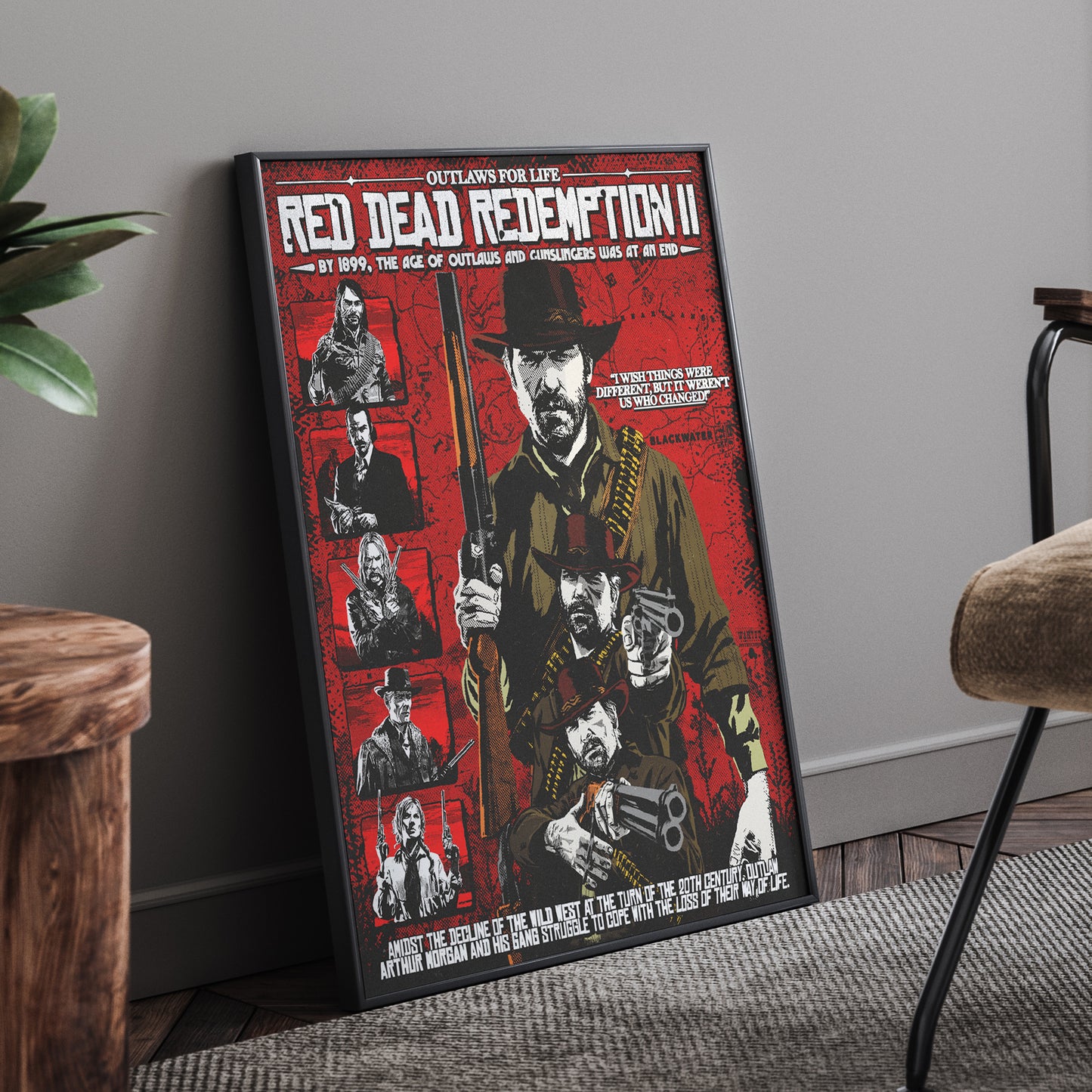 RED DEAD FRAMED POSTER