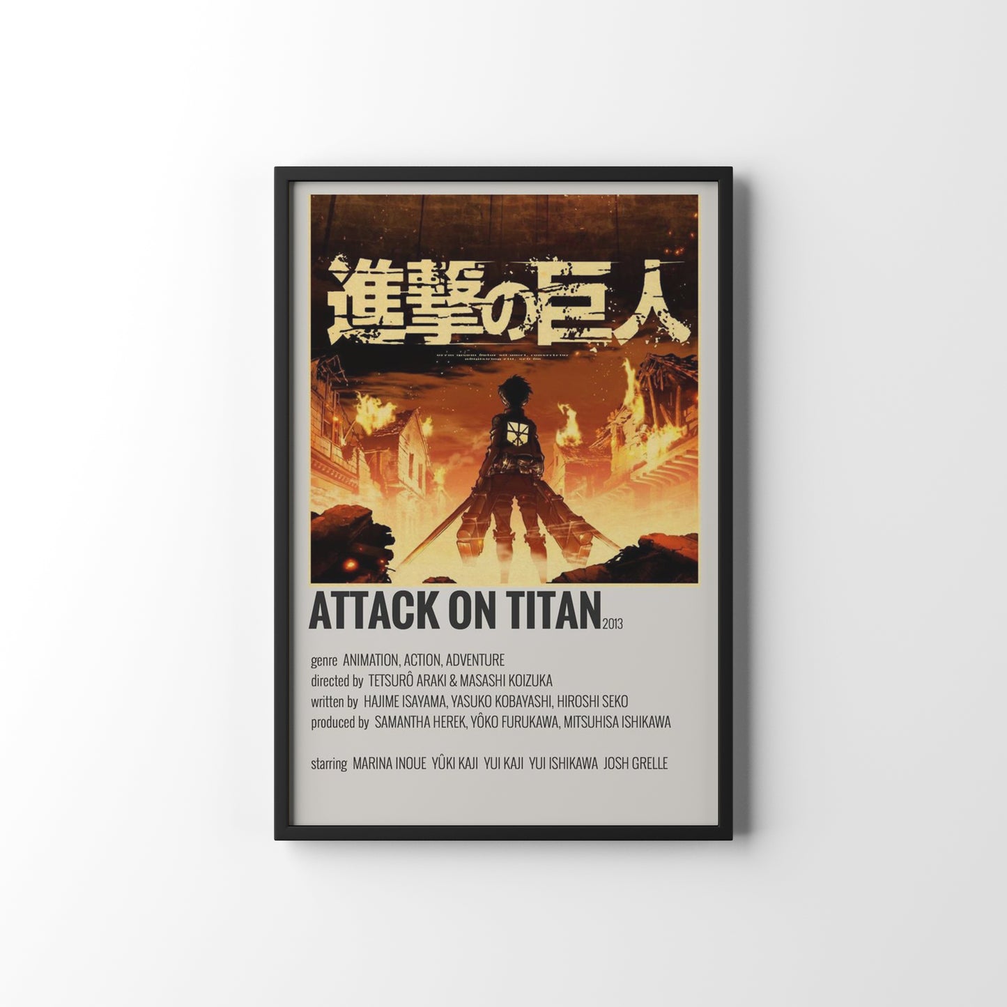 Attack On Titan Framed Poster