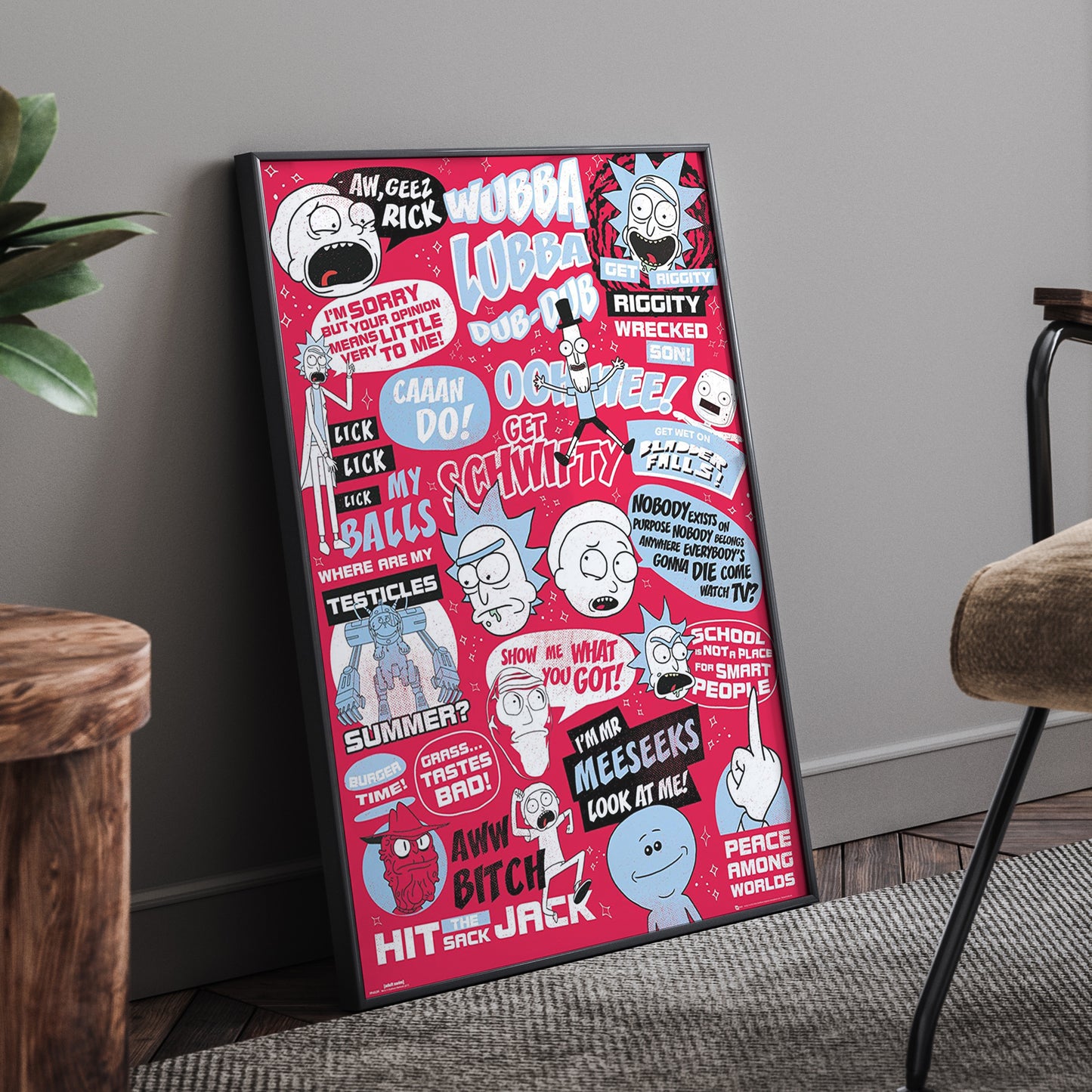 RICK AND MORTY FRAMED POSTER