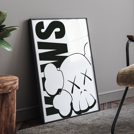 KAWS FRAMED POSTER
