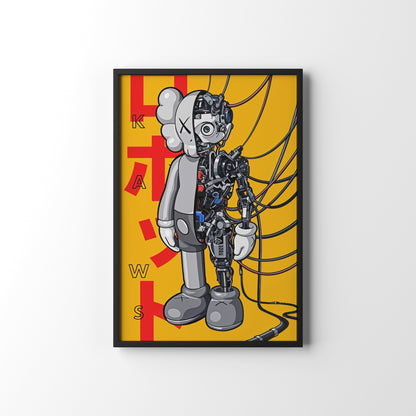 KAWS ROBOT FRAMED POSTER