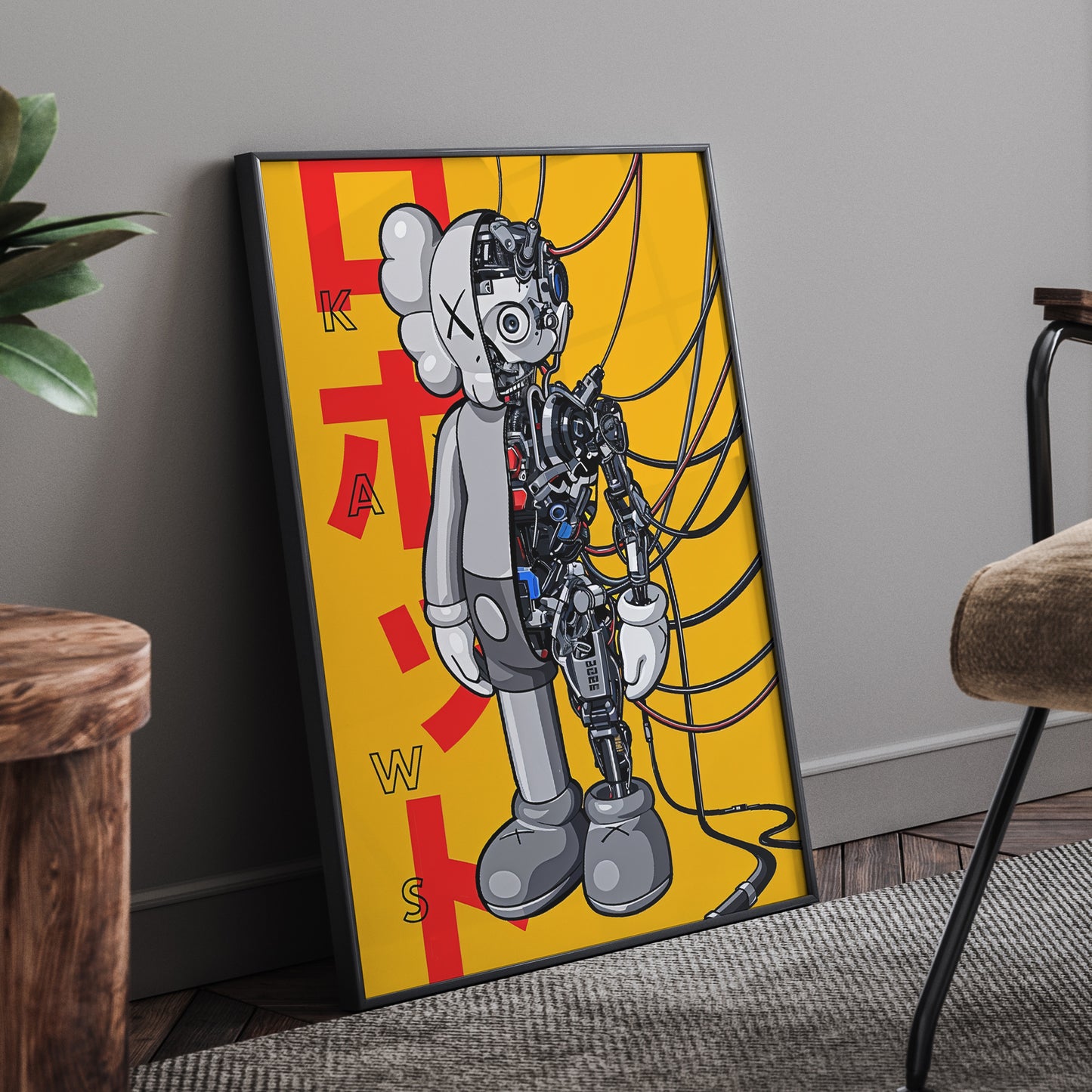 KAWS ROBOT FRAMED POSTER