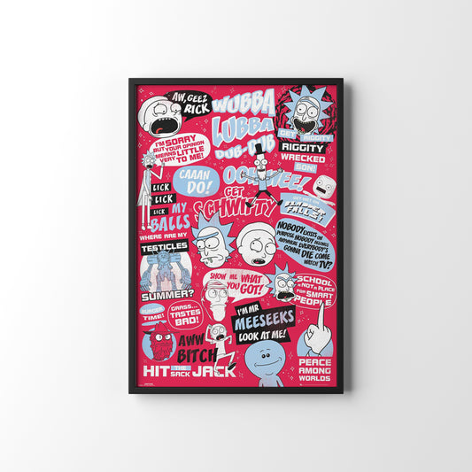 RICK AND MORTY FRAMED POSTER